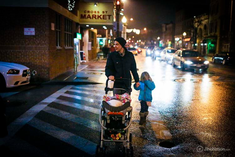 Rainy Day in Baltimore with the Majer Family: 35mm f/1.4