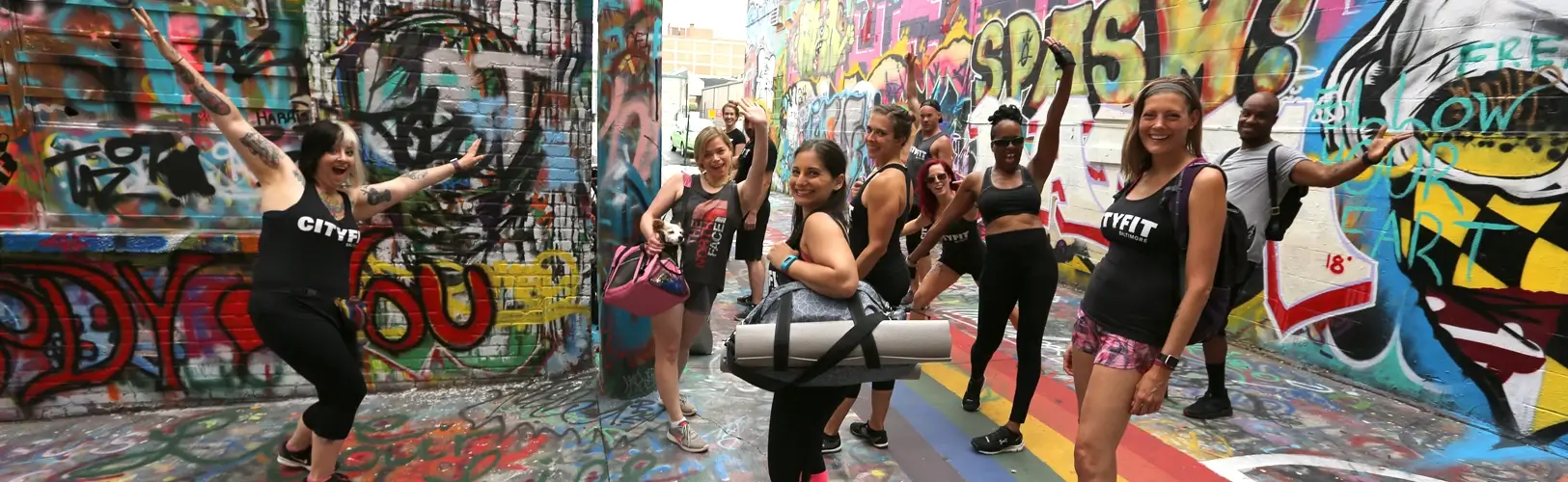 Workplace: CityFit Gym Flexing in Graffiti Alley, North Ave.